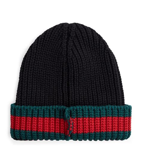 gucci black beanie|black Gucci cap price.